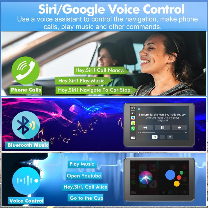 【Paslda】New Year Gift :2026 Upgraded Wireless Carplay Screen for Andriod & Iphone : the Ultimate Portable Car Play Adapter for Seamless In-Car Entertainment