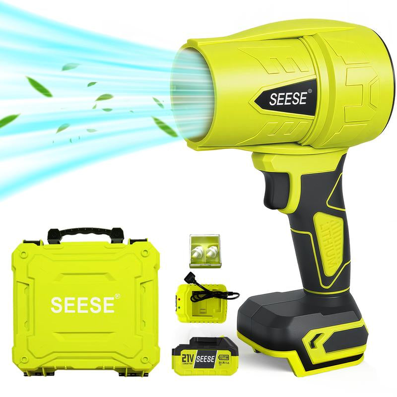 SEESE Turbo Jet Blower,Leaf Blower, Violent Turbo Fan, Pure Copper Motor,Car Drying after Wash, Handheld Snow Blower,Cordless Turbo Power Air Duster,Home Improve,Garden Mainte Holiday Gifts